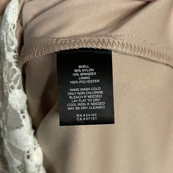 Jessica Howard Womens 8 Shift Dress All Over Lace Floral Crochet Overlay White - Picture 6 of 8